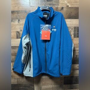 Gobi Heat Men’s 2XL Heated Jacket Blue Full Zip Softshell Read Description